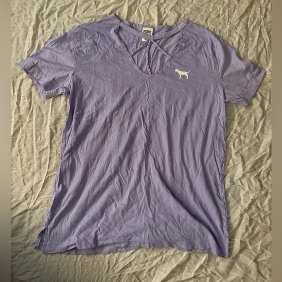 PINK Victoria's Secret Tops - PINK Victoria's Secret Lavender Tee